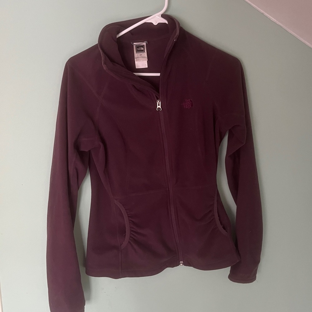 North face fleece zip up hoodie, small